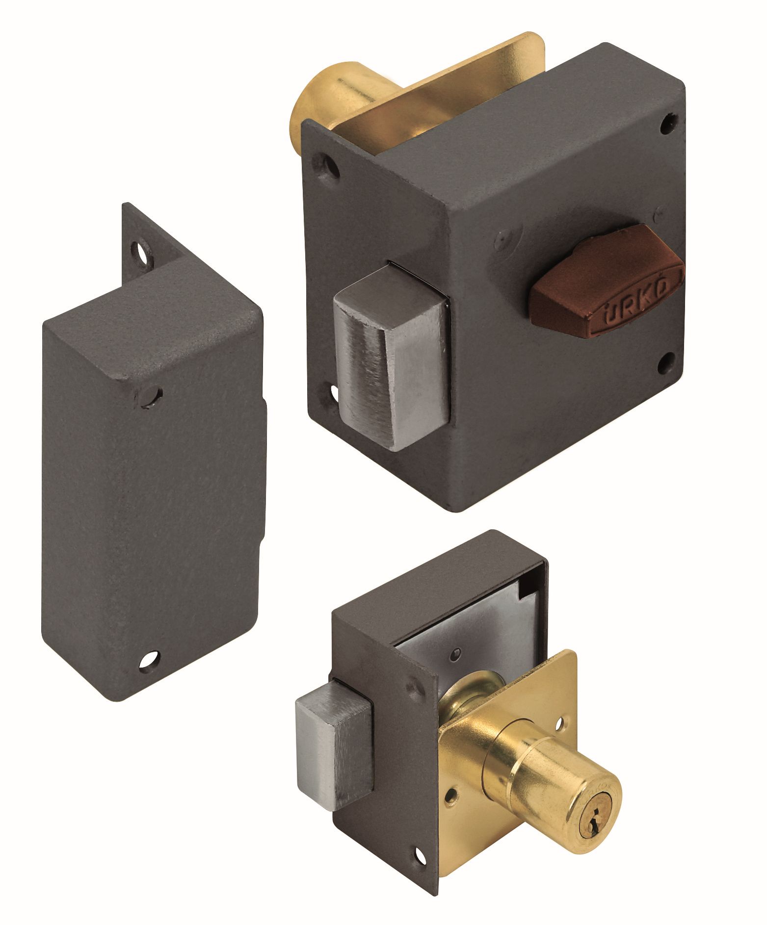 38 Cerrojo de bombillo con pestillo interior para sobreponer Acabado Esmaltado Urko